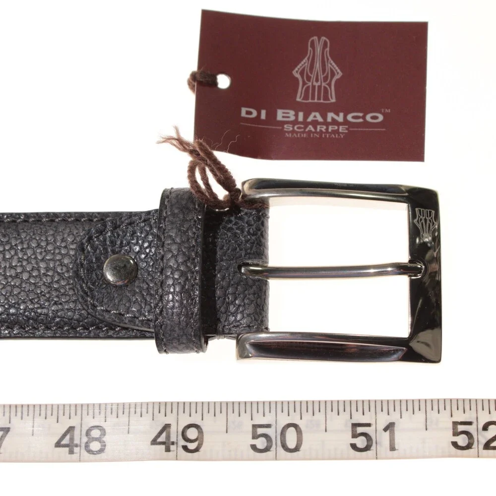 Di Bianco NWT Cut to Size Dress Belt In Solid Gray Pebbled Leather One Size